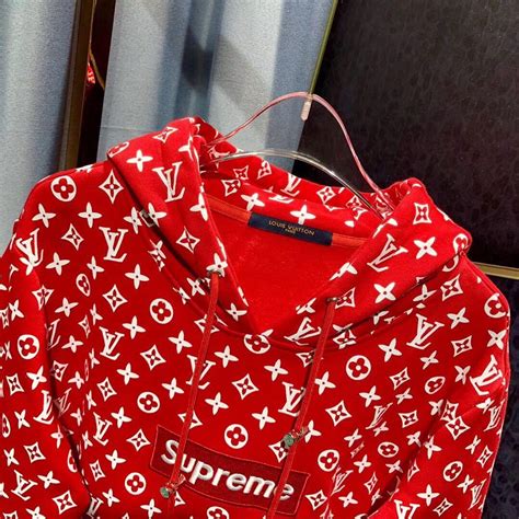 louis vuitton and supreme hoodie replica